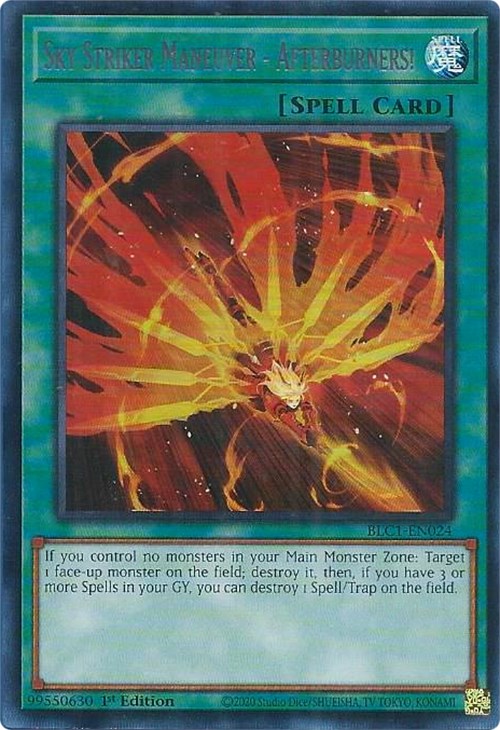 Sky Striker Maneuver - Afterburners! (Silver) [BLC1-EN024] Ultra Rare | Clutch Gaming