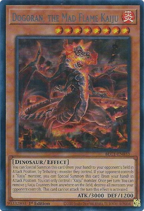 Dogoran, the Mad Flame Kaiju (Silver) [BLC1-EN033] Ultra Rare | Clutch Gaming