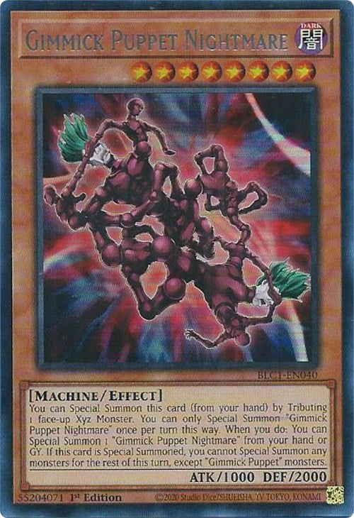 Gimmick Puppet Nightmare (Silver) [BLC1-EN040] Ultra Rare | Clutch Gaming