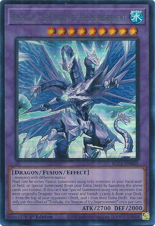 Trishula, the Dragon of Icy Imprisonment (Silver) [BLC1-EN045] Ultra Rare | Clutch Gaming