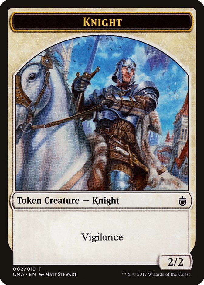 Knight Token [Commander Anthology Tokens] | Clutch Gaming