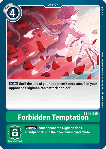 Forbidden Temptation [BT1-113] [Release Special Booster Ver.1.0] | Clutch Gaming