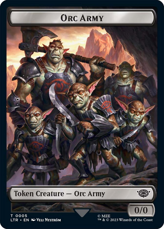 Orc Army Token (05) [The Lord of the Rings: Tales of Middle-Earth Tokens] | Clutch Gaming