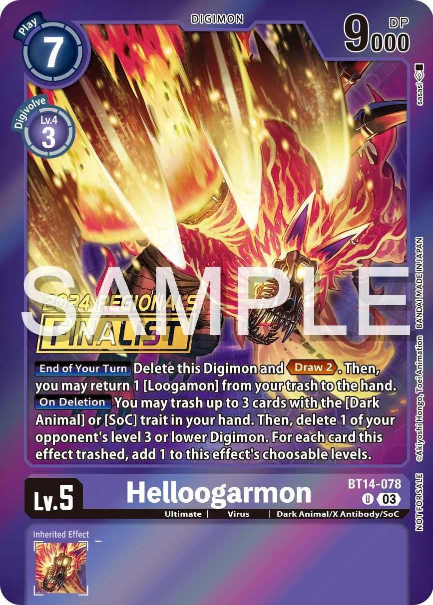 Helloogarmon [BT14-078] (2024 Regionals Finalist) [Blast Ace Promos] | Clutch Gaming