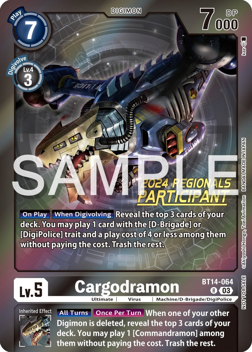 Cargodramon [BT14-064] (2024 Regionals Participant) [Blast Ace Promos] | Clutch Gaming