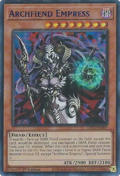 Archfiend Empress (Blue) [LDS3-EN007] Ultra Rare | Clutch Gaming