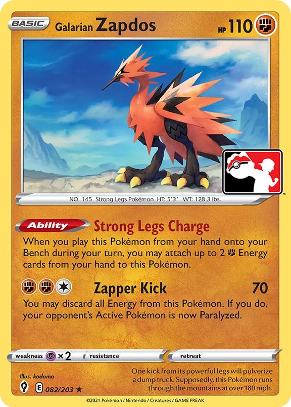 Galarian Zapdos (082/203) [Prize Pack Series One] | Clutch Gaming