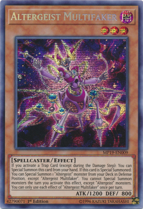 Altergeist Multifaker [MP19-EN009] Prismatic Secret Rare | Clutch Gaming