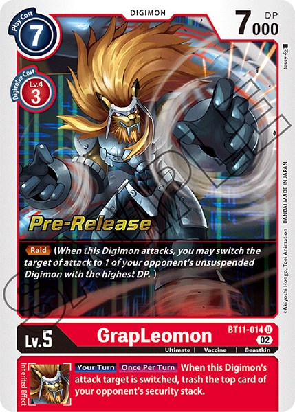 GrapLeomon [BT11-014] [Dimensional Phase Pre-Release Promos] | Clutch Gaming