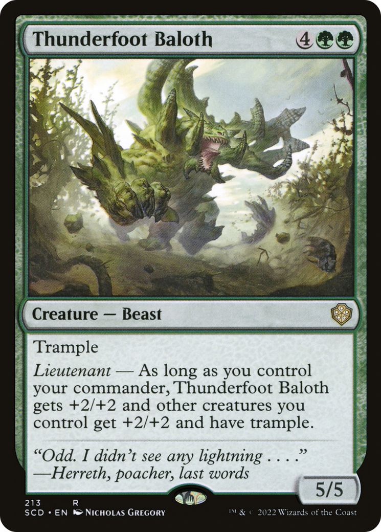 Thunderfoot Baloth [Starter Commander Decks] | Clutch Gaming