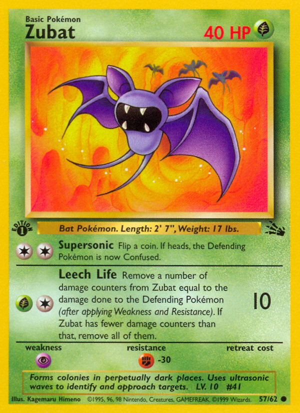 Zubat (57/62) [Fossil 1st Edition] | Clutch Gaming