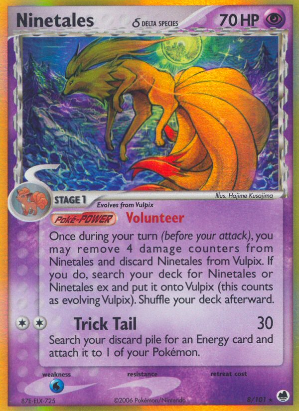 Ninetales (8/101) (Delta Species) [EX: Dragon Frontiers] | Clutch Gaming