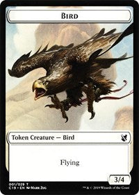 Bird (001) // Sculpture Double-Sided Token [Commander 2019 Tokens] | Clutch Gaming