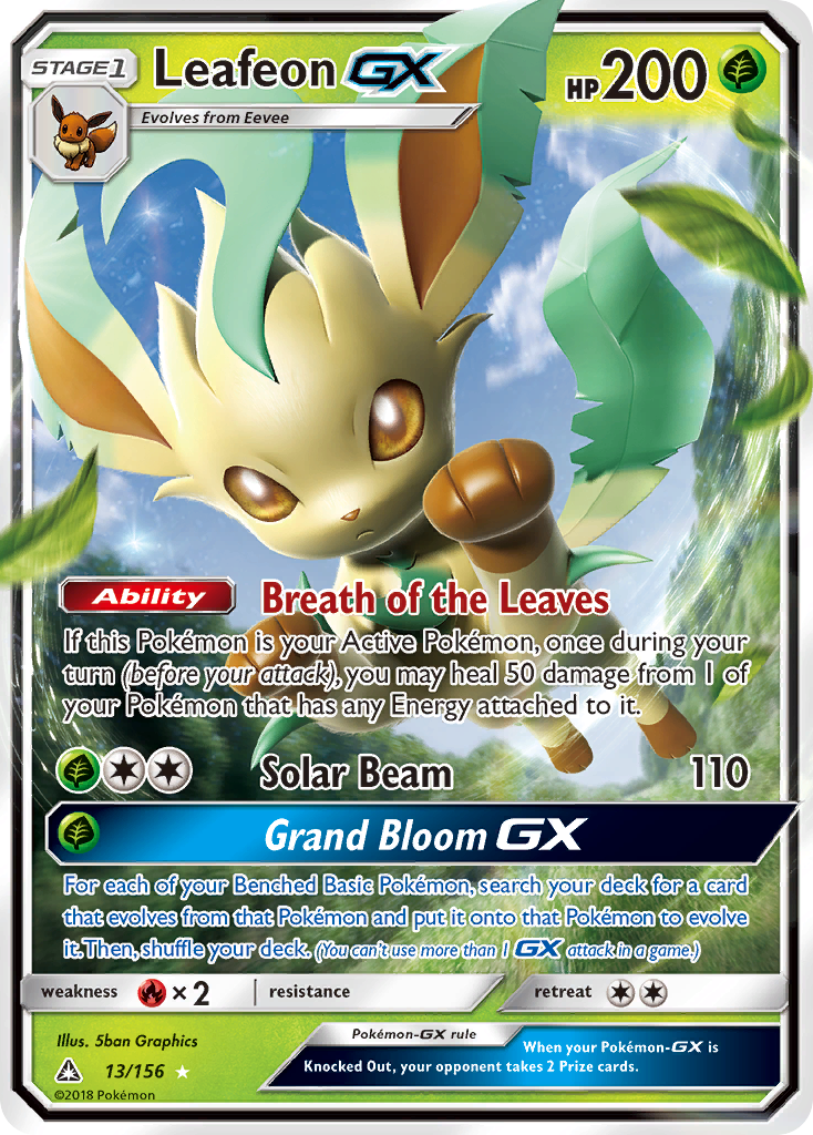 Leafeon GX (13/156) [Sun & Moon: Ultra Prism] | Clutch Gaming