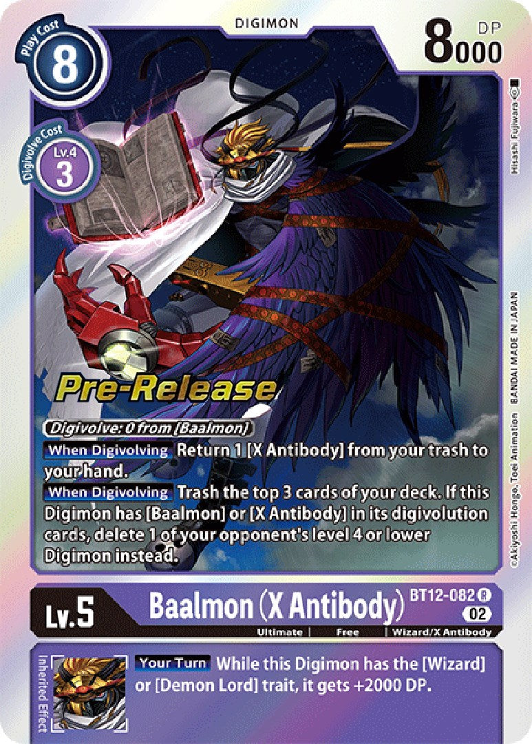 Baalmon (X Antibody) [BT12-082] [Across Time Pre-Release Cards] | Clutch Gaming