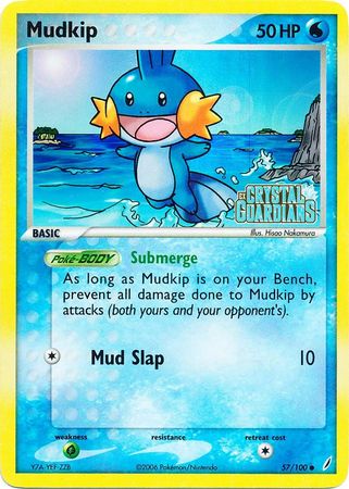 Mudkip (57/100) (Stamped) [EX: Crystal Guardians] | Clutch Gaming