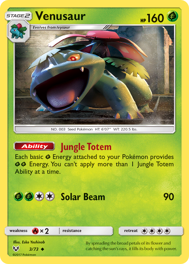 Venusaur (3/73) [Sun & Moon: Shining Legends] | Clutch Gaming