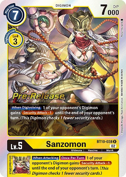 Sanzomon [BT10-038] [Xros Encounter Pre-Release Cards] | Clutch Gaming