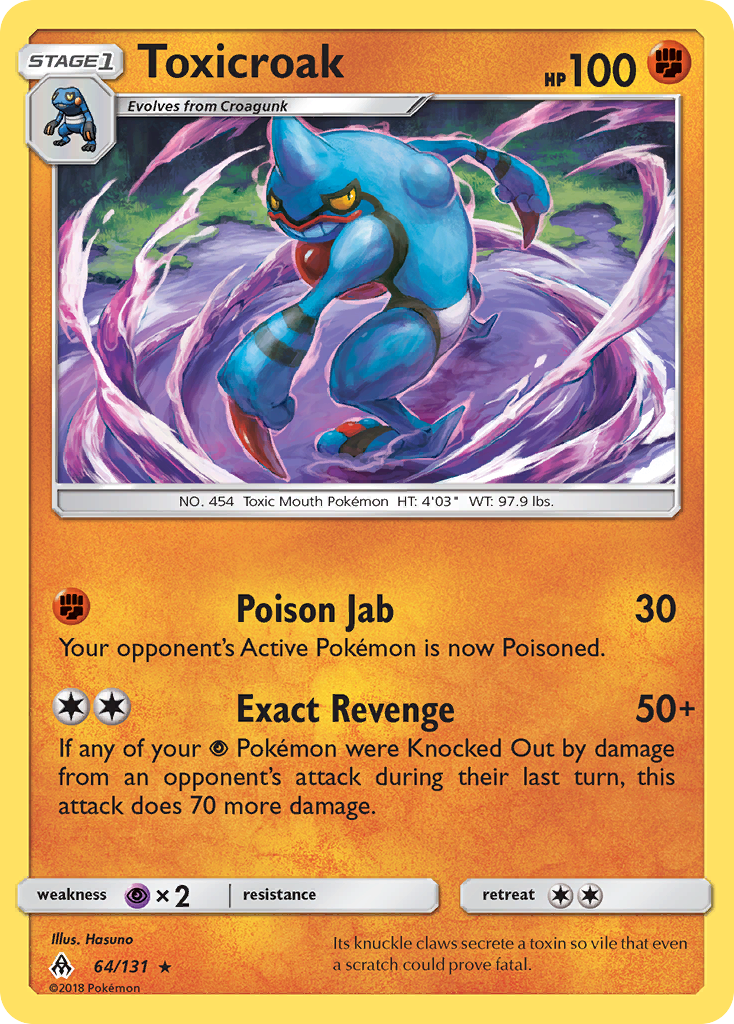 Toxicroak (64/131) [Sun & Moon: Forbidden Light] | Clutch Gaming