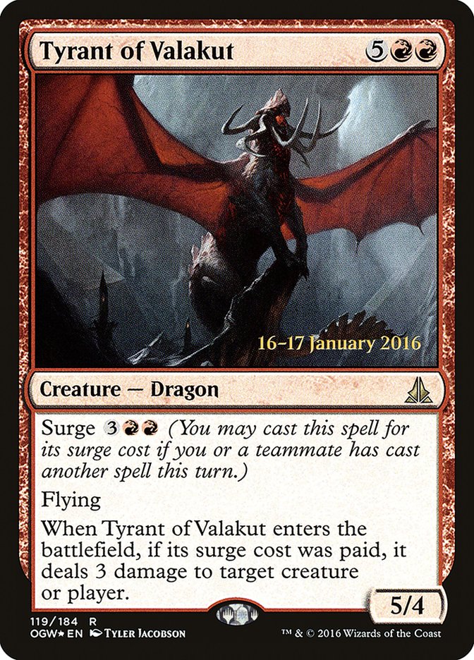 Tyrant of Valakut [Oath of the Gatewatch Prerelease Promos] | Clutch Gaming