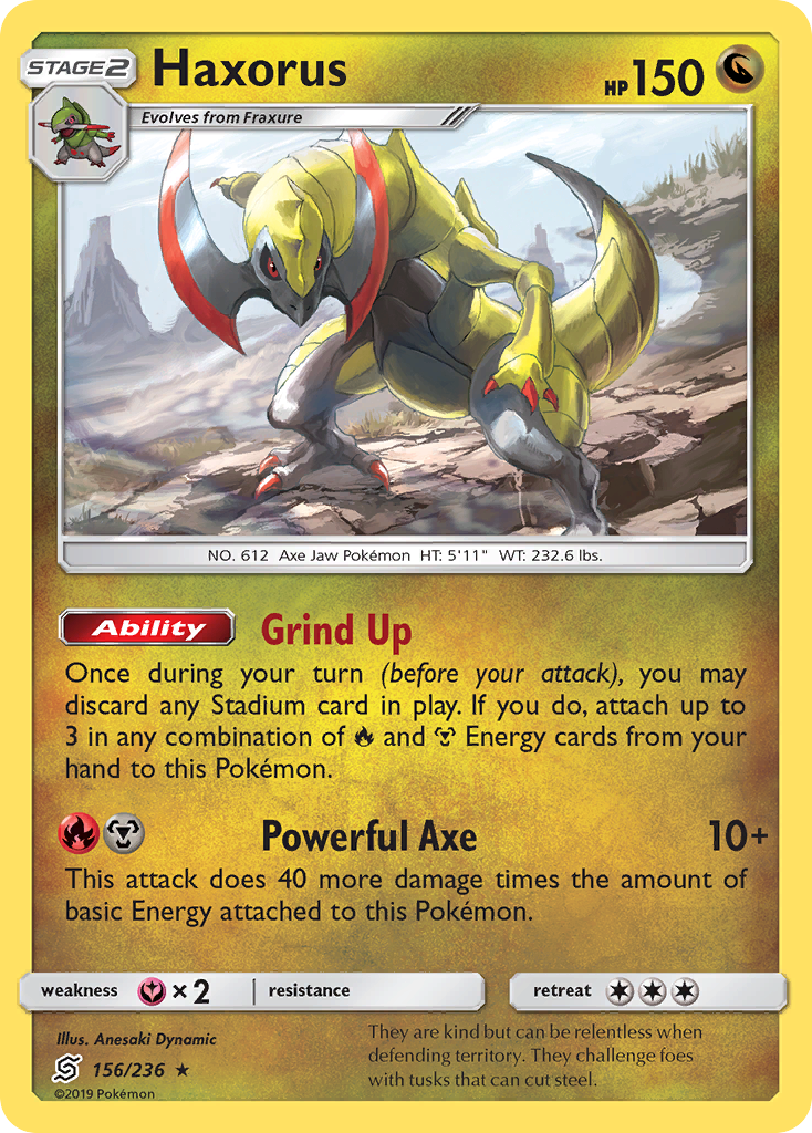 Haxorus (156/236) [Sun & Moon: Unified Minds] | Clutch Gaming