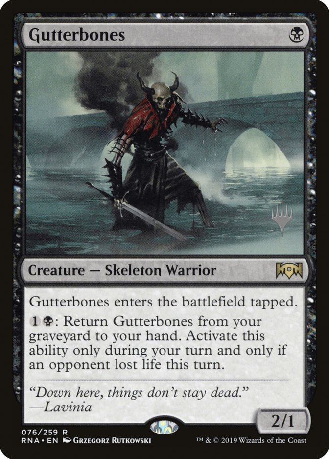 Gutterbones (Promo Pack) [Ravnica Allegiance Promos] | Clutch Gaming