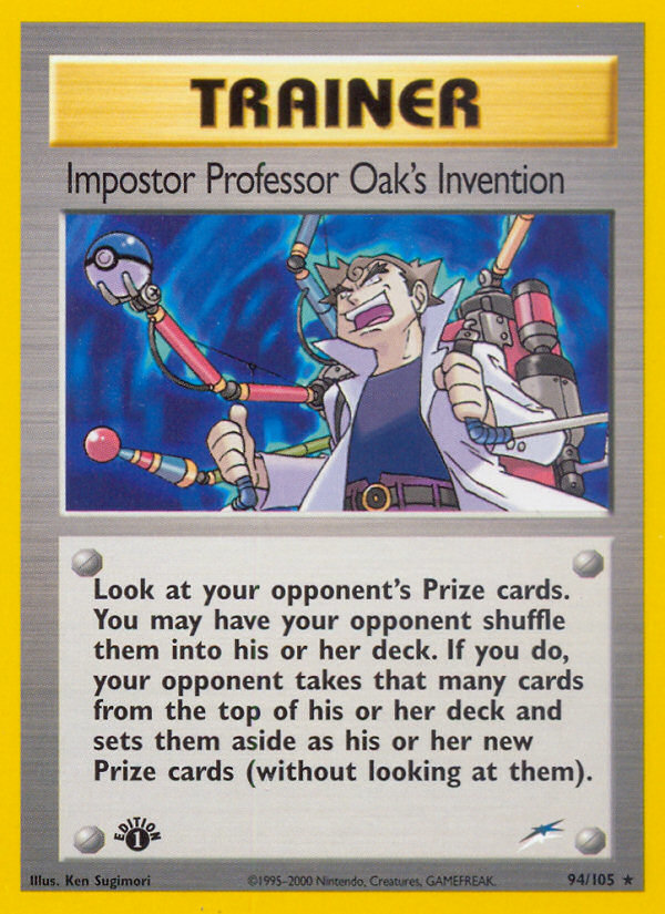 Impostor Professor Oak's Invention (94/105) [Neo Destiny 1st Edition] | Clutch Gaming