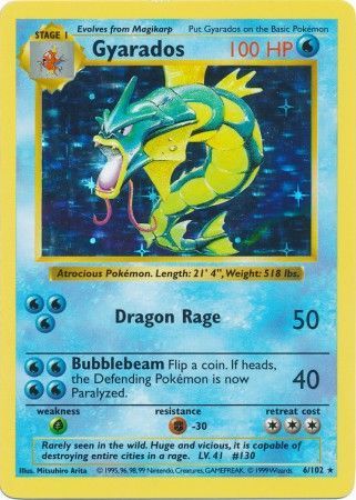 Gyarados (6/102) [Base Set Shadowless Unlimited] | Clutch Gaming