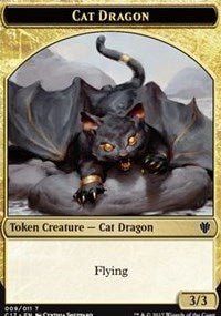 Cat Dragon // Dragon (006) Double-Sided Token [Commander 2017 Tokens] | Clutch Gaming