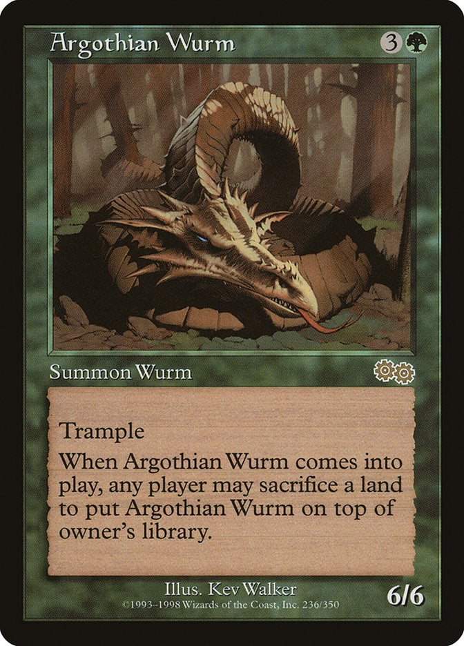 Argothian Wurm [Urza's Saga] | Clutch Gaming