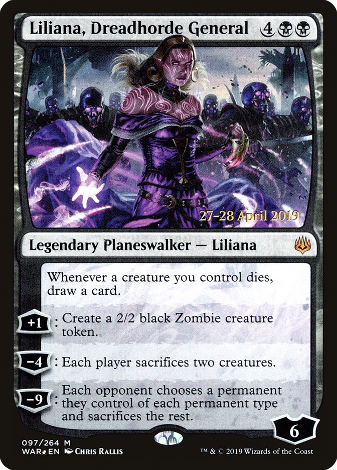 Liliana, Dreadhorde General [War of the Spark Prerelease Promos] | Clutch Gaming