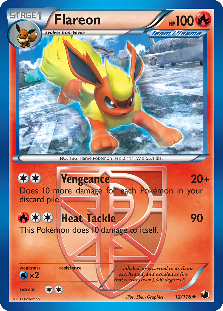 Flareon (12/116) [Black & White: Plasma Freeze] | Clutch Gaming