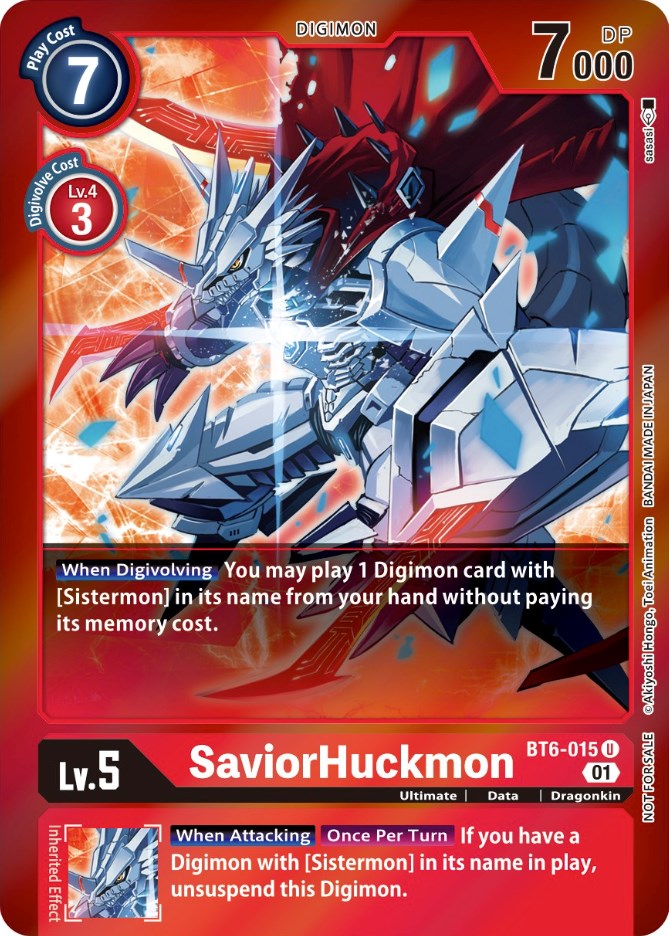 SaviorHuckmon [BT6-015] (Event Pack 3) [Double Diamond Promos] | Clutch Gaming