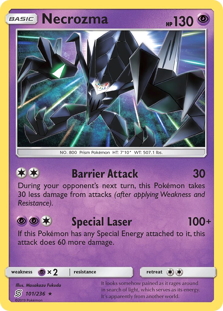 Necrozma (101/236) (Cracked Ice Holo) (Theme Deck Exclusive) [Sun & Moon: Unified Minds] | Clutch Gaming