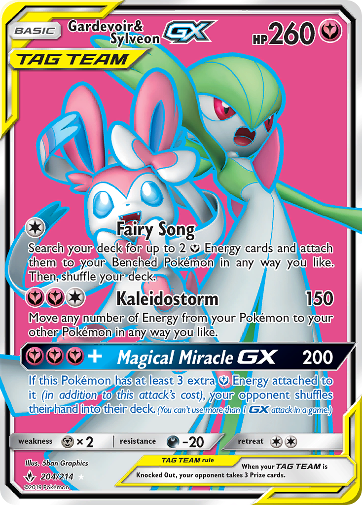 Gardevoir & Sylveon GX (204/214) [Sun & Moon: Unbroken Bonds] | Clutch Gaming