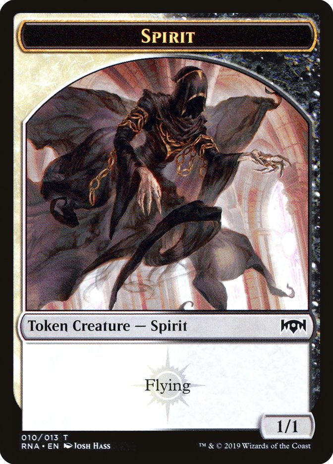 Spirit (002) // Spirit (010) Double-Sided Token [Ravnica Allegiance Guild Kit Tokens] | Clutch Gaming