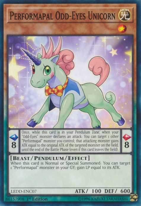 Performapal Odd-Eyes Unicorn [LEDD-ENC07] Common | Clutch Gaming