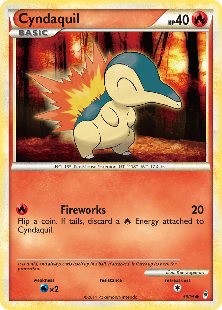 Cyndaquil (55/95) [HeartGold & SoulSilver: Call of Legends] | Clutch Gaming