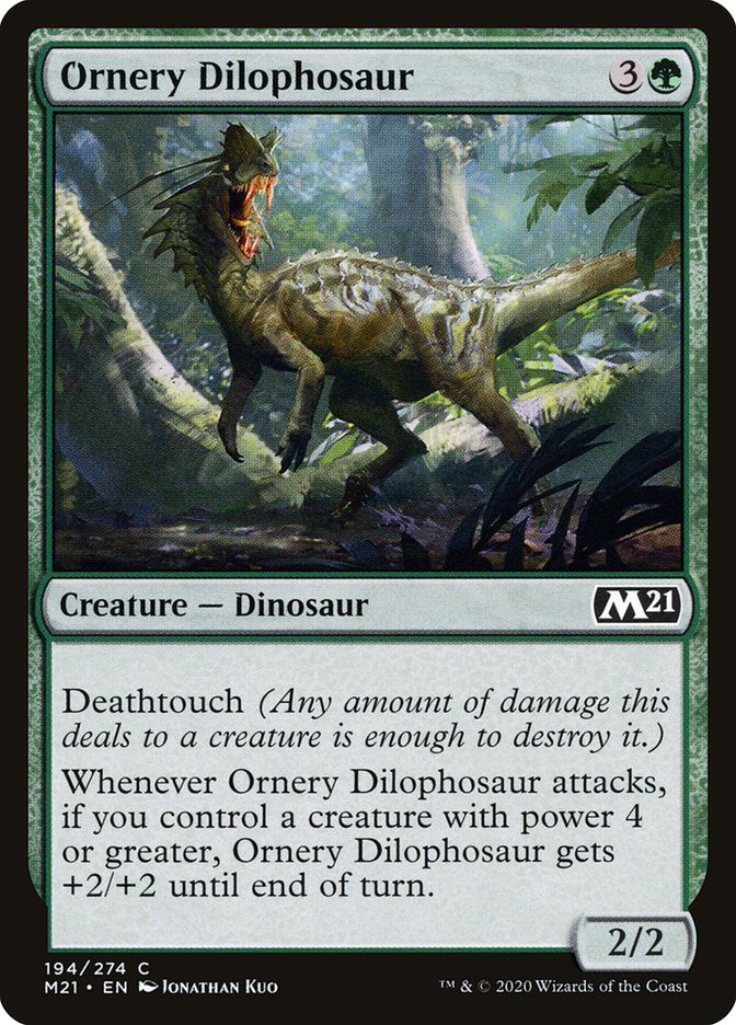 Ornery Dilophosaur [Core Set 2021] | Clutch Gaming