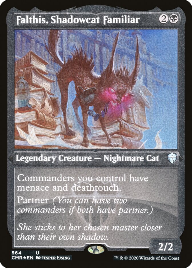 Falthis, Shadowcat Familiar (Etched) [Commander Legends] | Clutch Gaming