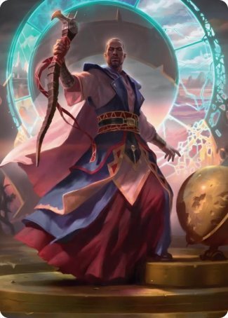 Teferi, Who Slows the Sunset Art Card [Innistrad: Midnight Hunt Art Series] | Clutch Gaming
