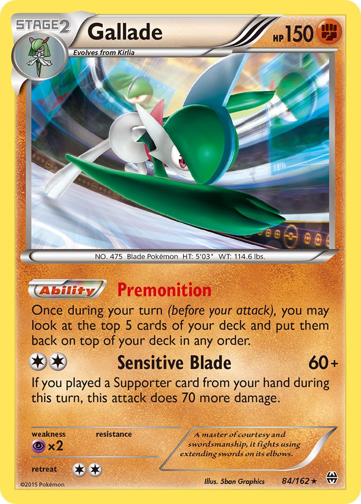 Gallade (84/162) (Cosmos Holo) (Blister Exclusive) [XY: BREAKthrough] | Clutch Gaming