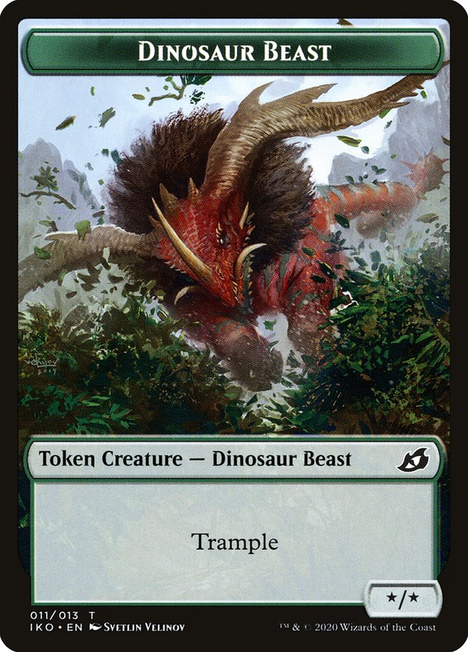 Dinosaur Beast Token [Ikoria: Lair of Behemoths Tokens] | Clutch Gaming