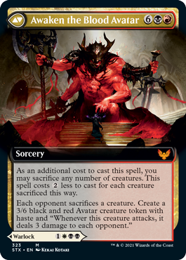 Extus, Oriq Overlord // Awaken the Blood Avatar (Extended Art) [Strixhaven: School of Mages] | Clutch Gaming