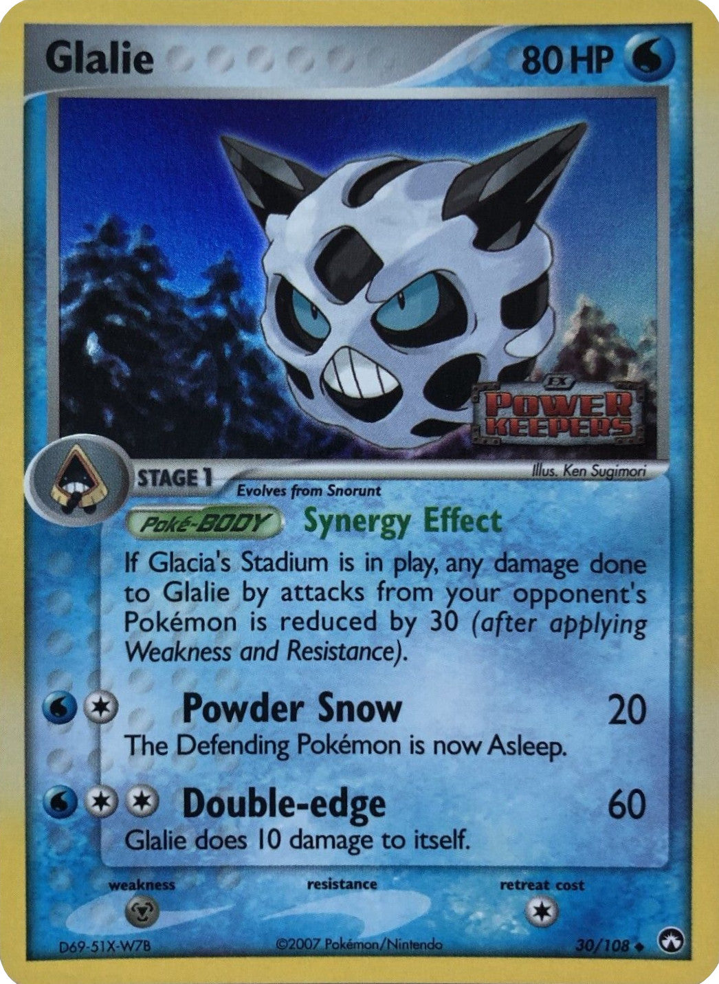 Glalie (30/108) (Stamped) [EX: Power Keepers] | Clutch Gaming