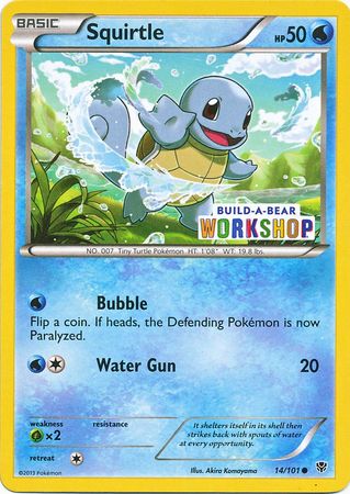 Squirtle (14/101) (Build A Bear Workshop Exclusive) [Black & White: Plasma Blast] | Clutch Gaming