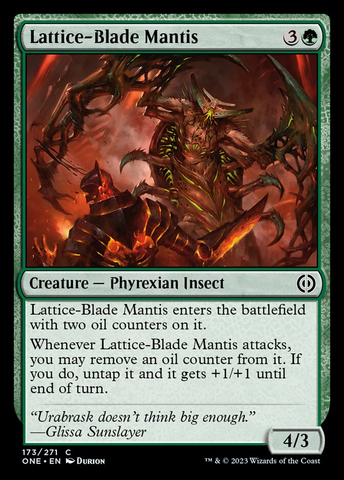 Lattice-Blade Mantis [Phyrexia: All Will Be One] | Clutch Gaming