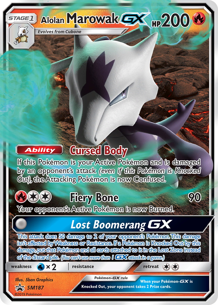 Alolan Marowak GX (SM187) [Sun & Moon: Black Star Promos] | Clutch Gaming