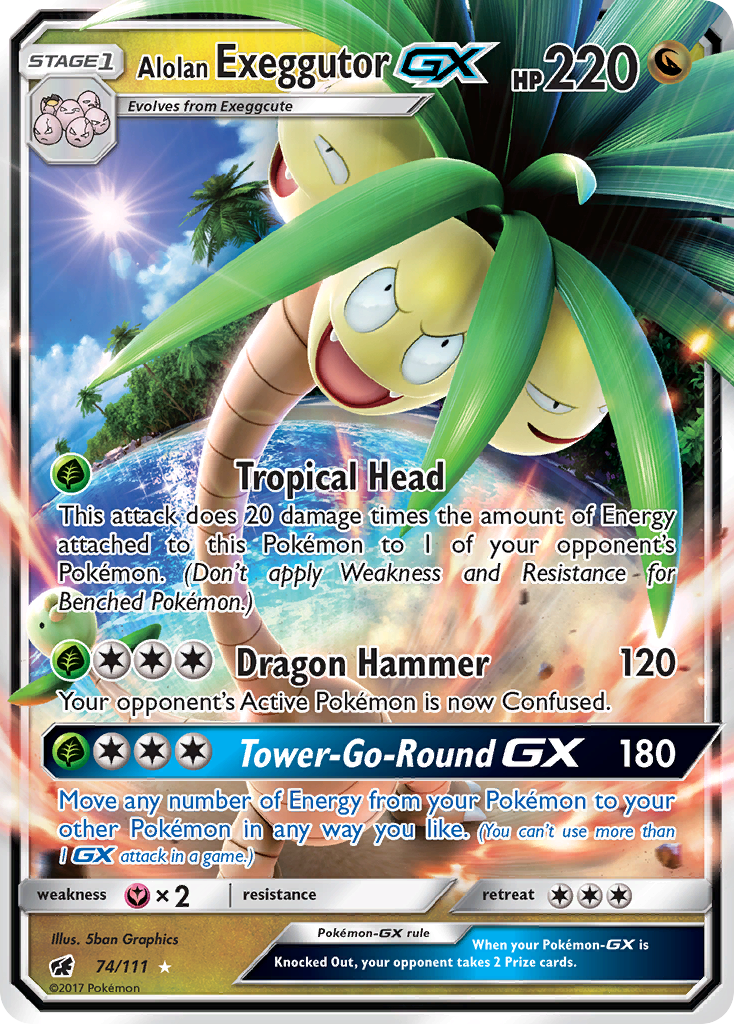 Alolan Exeggutor GX (74/111) [Sun & Moon: Crimson Invasion] | Clutch Gaming