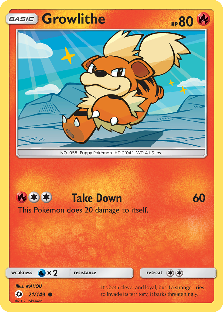 Growlithe (21/149) [Sun & Moon: Base Set] | Clutch Gaming